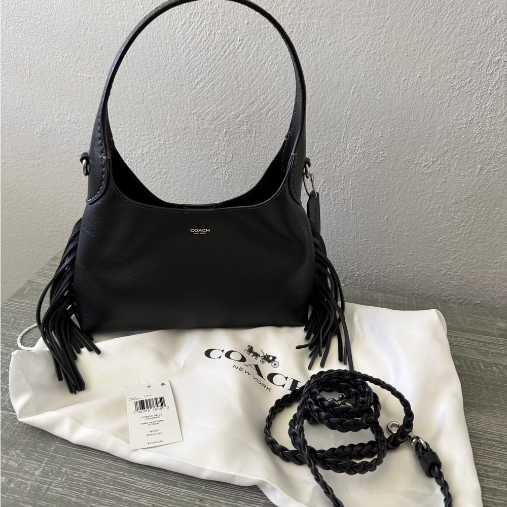 Coach Brooklyn 23 Black Fringe